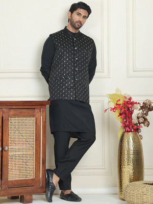 ANOUK Men Kurta Pyjama Ethnic Jacket Set