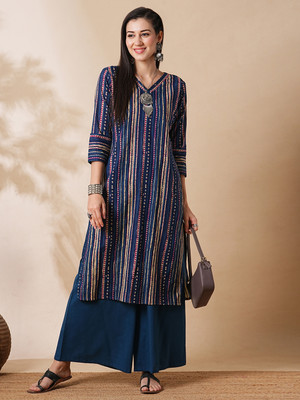 Globus Women Kurta Palazzo Set
