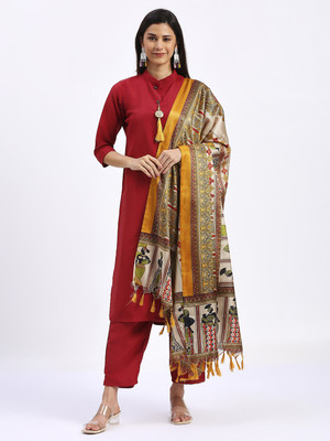 Surat Silk Women Kurta Pant Dupatta Set