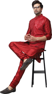 BEN COOPER Men Kurta Pyjama Ethnic Jacket Set