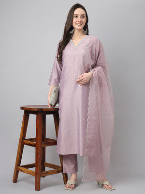 Janasya Women Kurta Pant Dupatta Set