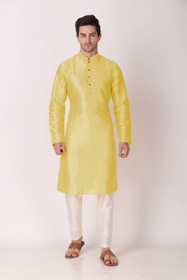 Koshin Men Block Print Straight Kurta(Multicolor)