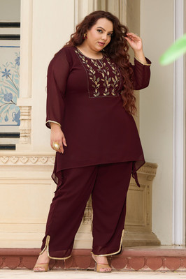 PrettyPlus by Desinoor.com Women Ethnic Top Pant Set