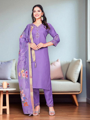 Spangel Fashion Women Kurta Pant Dupatta Set
