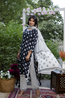 HYTEN Women Kurta Pant Dupatta Set