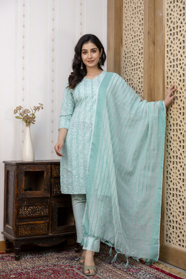 OZCAN Women Kurti Pant Dupatta Set