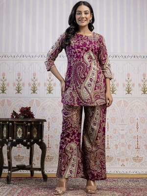 ASLANI Women Kurta Palazzo Set