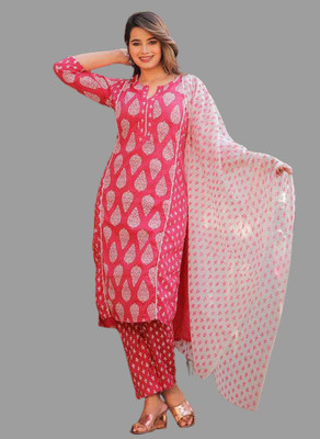 vttextile Women Kurta Pant Dupatta Set