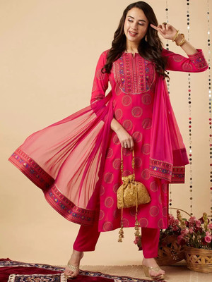 LYCHNIS Printed Kurta, Trouser/Pant & Dupatta Set