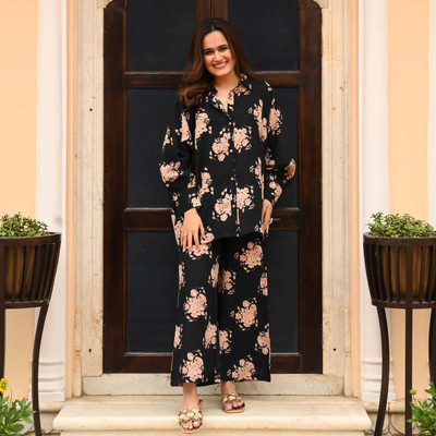 Moda Rapido Shirt Palazzos Co-ords Set