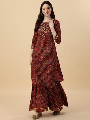 luzumbez Women Kurta Sharara Set