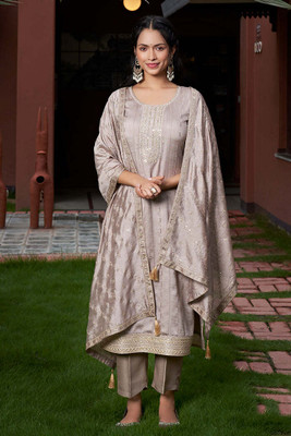 TVASMI Embroidered Kurta, Trouser/Pant & Dupatta Set