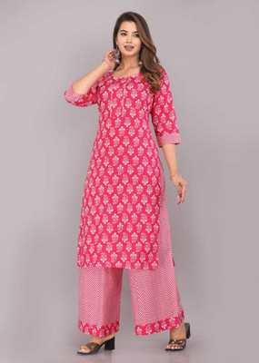 PG Garments Women Kurta Palazzo Set