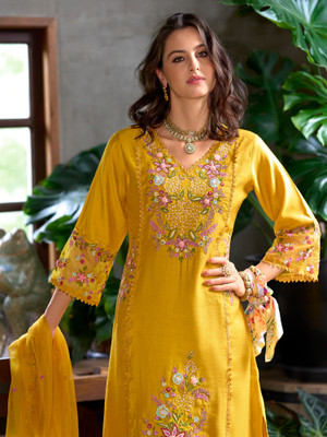 Indo Era Women Kurta Pant Dupatta Set