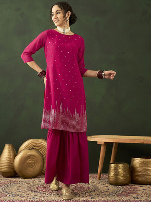 Sangria Women Kurta Sharara Set