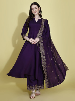 Mamatva Women Kurta Palazzo Dupatta Set