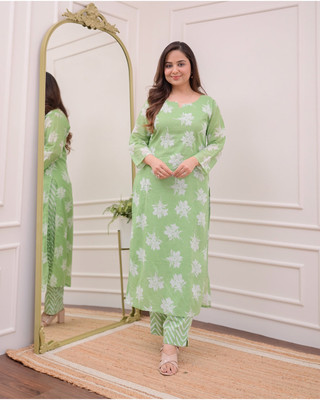 NISHA FASHION Women Kurti Palazzo Set
