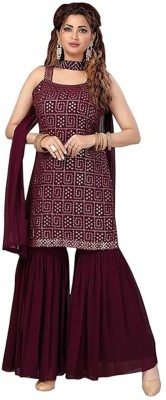 Godavari Collections Women Kurta Sharara Dupatta Set