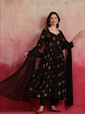 MUHANA Printed Kurta, Trouser/Pant & Dupatta Set