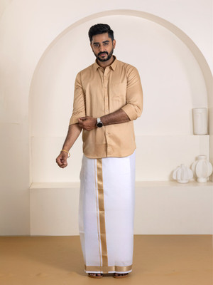 Ramraj Cotton Men Shirt Dhoti Set