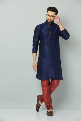 LEMONX Men Kurta Churidar Set