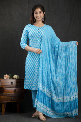 D K W Women Kurta Pant Dupatta Set