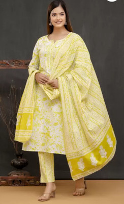 D K W Women Kurta Pant Dupatta Set