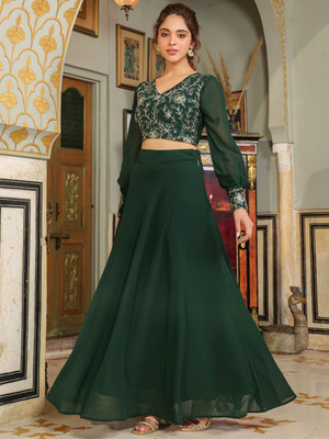 Janasya Top Skirt Co-ords Set