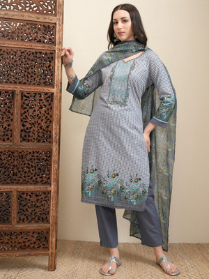 Vishudh Women Kurta Pant Attached Dupatta Set