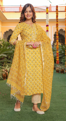 Klosia Printed Kurta, Trouser/Pant & Dupatta Set