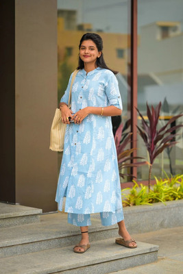 DIVACREATION Women Kurta Pant Set