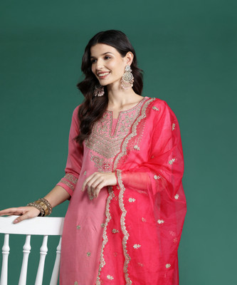 Indo Era Women Kurta Pant Dupatta Set