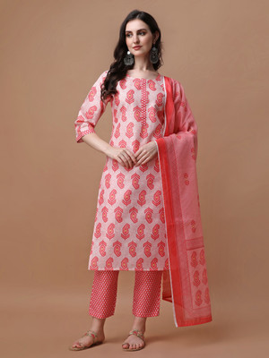 TRAHIMAM Women Kurti Pant Dupatta Set