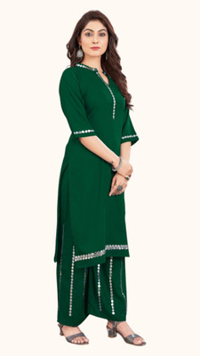 HouseOfCommon Women Ethnic Top Palazzo Set