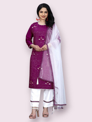 HOC's Women Kurta Palazzo Dupatta Set