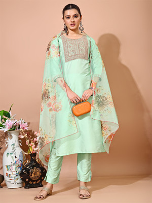 AYUKTA INTERNATIONAL Women Kurti Pant Dupatta Set