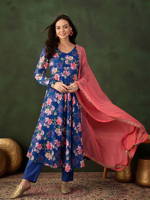 Sangria Women Kurta Pant Attached Dupatta Set