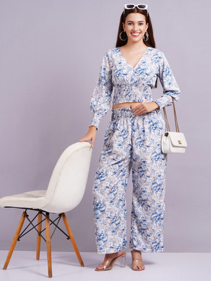 Highlight fashion export Women Crop Top Pant Set