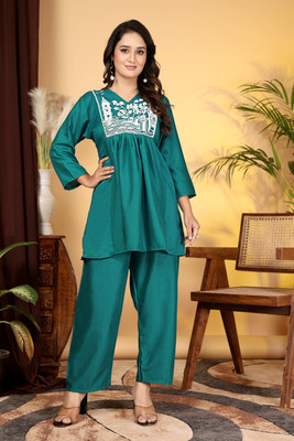 ZAALIMA FASHION Women Ethnic Top Pant Set