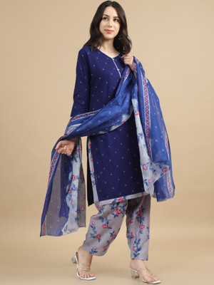 Miraan Printed Kurta, Patiala & Dupatta Set