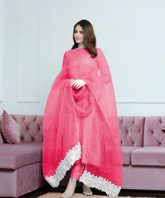 DD's creation Women Kurti Pant Attached Dupatta Set