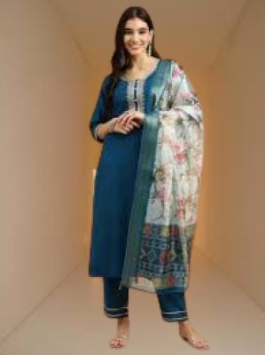 Mohnish Fashion Women Kurti Pant Attached Dupatta Set