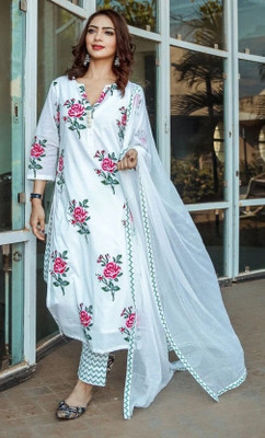 Bharat Origin Women Kurta Churidar Dupatta Set