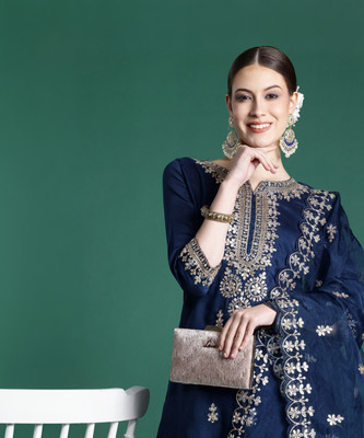 Indo Era Women Kurta Pant Dupatta Set