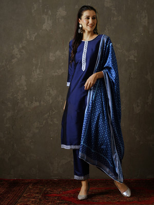 Indo Era Women Kurta Pant Dupatta Set