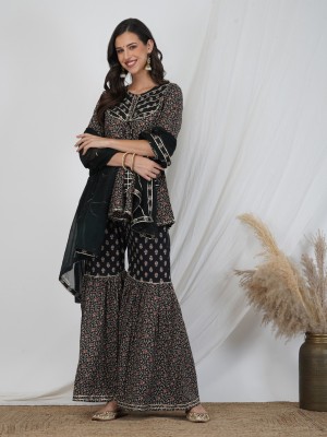 METRO-FASHION Women Kurta Sharara Set