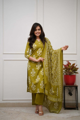 PILUDI Printed Kurta, Salwar & Dupatta Set