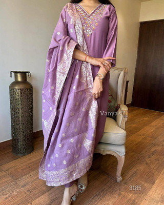 TrendyZCloth Embroidered Kurta, Trouser/Pant & Dupatta Set