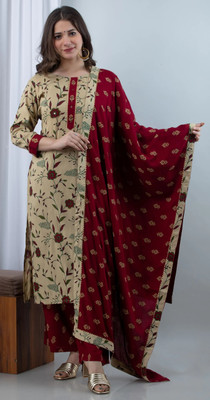 anushansa Women Kurta Palazzo Dupatta Set