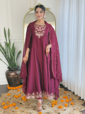kiwastudio Embroidered Kurta, Trouser/Pant & Dupatta Set